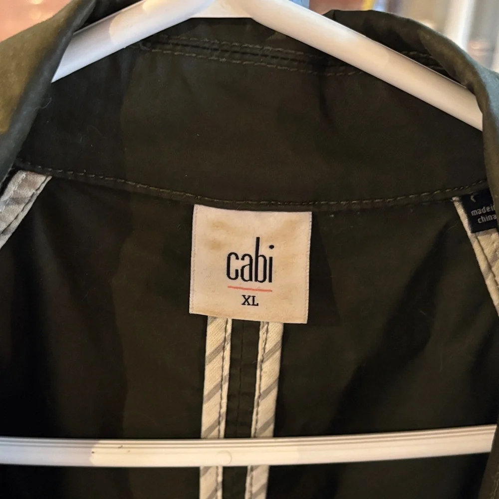 CAbi Green Trench Coat - Picture 2 of 4